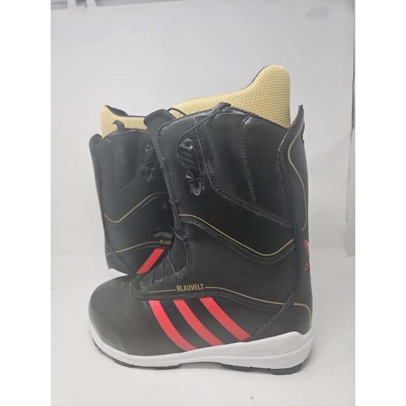 ADIDAS SNOWBPARDING BOOT D69147 | BLACK/COLLEGIATE RED/GOLD MENS 13 - Picture 2 of 7